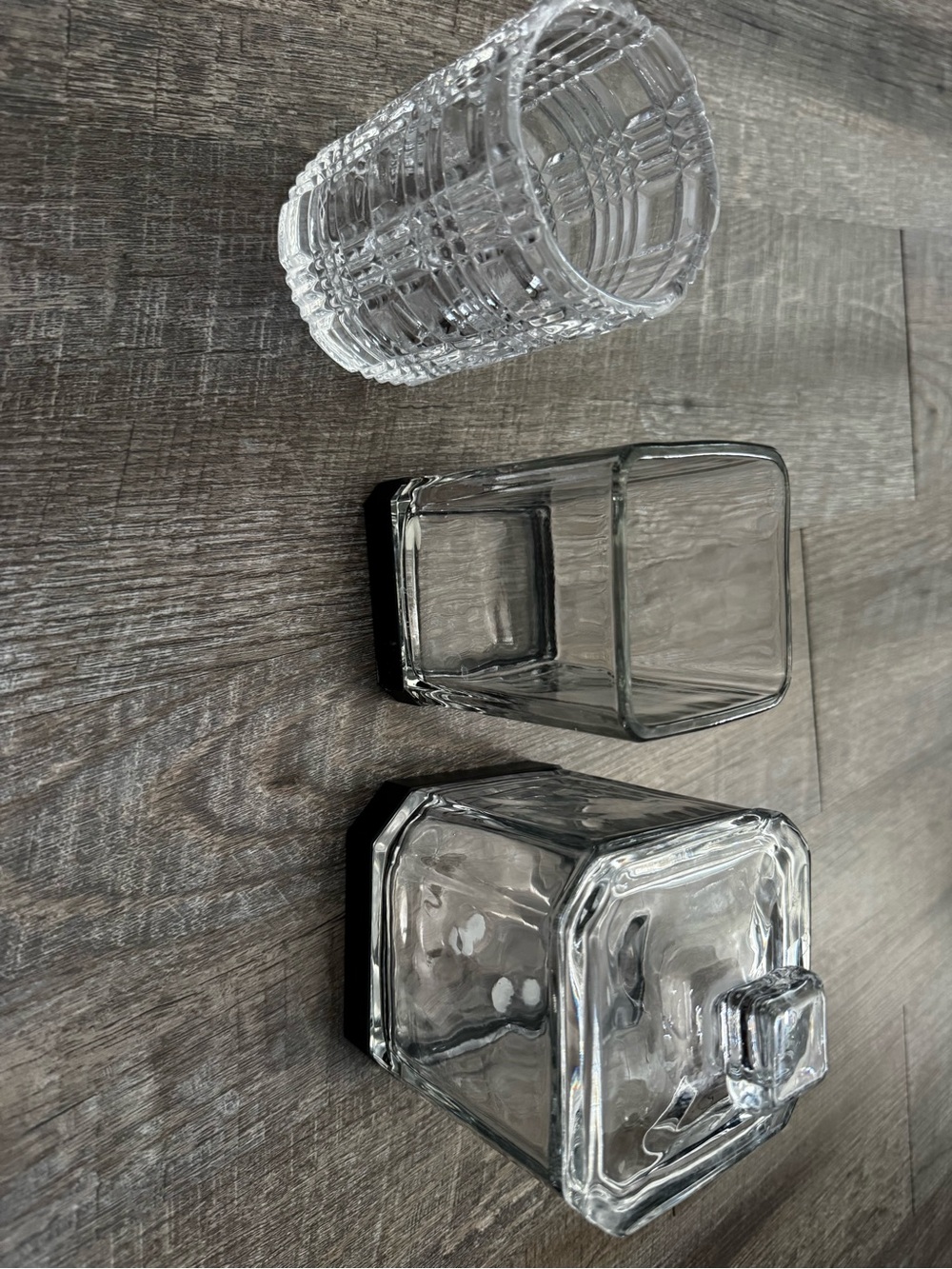 Clear Glass Bathroom Accessory Set - Clear Glass